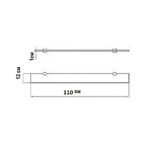 Полка Aquaton Сайгон хром 1A110503XX010 Полка Aquaton Сайгон хром 1A110503XX010, 2