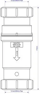 Клапан самозакрывающийся сливной (сухой сифон) Mc Alpine MRNRV50C-PB Клапан самозакрывающийся сливной (сухой сифон) Mc Alpine MRNRV50C-PB, 2