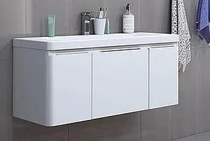 Тумба-умывальник подвесная Aquaton Шерилл 105 белый 1A2063K1SH010 Тумба-умывальник подвесная Aquaton Шерилл 105 белый 1A2063K1SH010, 3