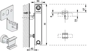 Радиатор стальной панельный Elsen ERK тип 11 500 x 1100 мм ERK110511 Радиатор стальной панельный Elsen ERK тип 11 500 x 1100 мм ERK110511, 3