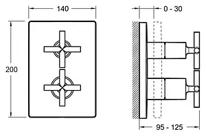 Термостат для 1 потребителя Jacob Delafon Modulo хром E75388-CP Термостат для 1 потребителя Jacob Delafon Modulo хром E75388-CP, 2