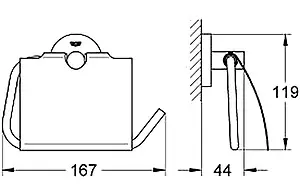 Держатель туалетной бумаги Grohe Essentials хром 40367001 Держатель туалетной бумаги Grohe Essentials хром 40367001, 2