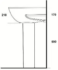 Раковина Sanita Эталон 55 белый WB.PD/Etalon/55-C/WHT.G/S1 Раковина Sanita Эталон 55 белый WB.PD/Etalon/55-C/WHT.G/S1, 3