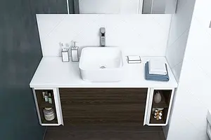 Тумба-умывальник подвесная Aquaton Брук 100 (20+60+20) дуб феррара/белый Тумба-умывальник подвесная Aquaton Брук 100 (20+60+20) дуб феррара/белый, 2