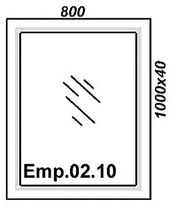 Зеркало Aqwella Empire 100 белый Emp.02.10/W Зеркало Aqwella Empire 100 белый Emp.02.10/W, 2