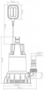 Насос дренажный Q=21м³/ч H=17м Джилекс Дренажник 350/17 5150 Насос дренажный Q=21м³/ч H=17м Джилекс Дренажник 350/17 5150, 2