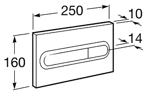Клавиша смыва для унитаза Roca PL-1 890095001 хром глянцевый Клавиша смыва для унитаза Roca PL-1 890095001 хром глянцевый, 2