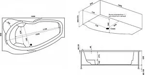 Ванна акриловая Bas Мартиника 160х85 R В 00060 Ванна акриловая Bas Мартиника 160х85 R В 00060, 2