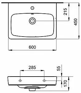 Раковина Santek Нео-60 белый 1WH302186 Раковина Santek Нео-60 белый 1WH302186, 2
