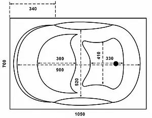 Ванна акриловая Bas Рио 105х70 В 00046 Ванна акриловая Bas Рио 105х70 В 00046, 2