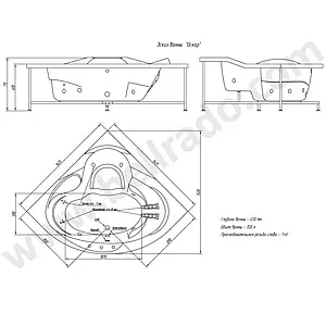 Ванна акриловая BellRado Оскар 140x140 BR7011028-00 Ванна акриловая BellRado Оскар 140x140 BR7011028-00, 2