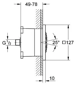 Душевая форсунка Grohe Rainshower F-Series 5 хром 27251000 Душевая форсунка Grohe Rainshower F-Series 5 хром 27251000, 2