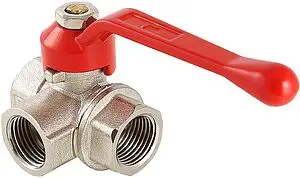 Кран шаровый трехходовой/L ½"в x ½"в x ½"в Valtec VT.360.N.04 Кран шаровый трехходовой/L ½"в x ½"в x ½"в Valtec VT.360.N.04, 1