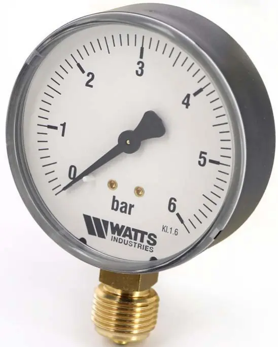 Манометр радиальный Watts MRP 80мм 6 бар ½" 10007790 Манометр радиальный Watts MRP 80мм 6 бар ½" 10007790, 1
