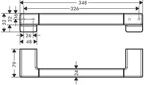 Поручень Hansgrohe AddStoris белый матовый 41744700 Поручень Hansgrohe AddStoris белый матовый 41744700, 2