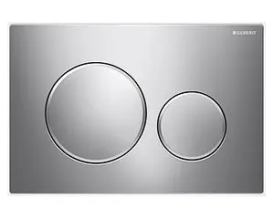 Клавиша смыва для унитаза Geberit Sigma 20 115.882.KH.1 кнопки/хром глянцевый, кольца/хром матовый Клавиша смыва для унитаза Geberit Sigma 20 115.882.KH.1 кнопки/хром глянцевый, кольца/хром матовый, 1