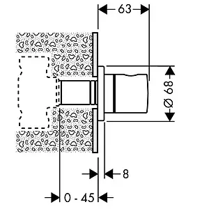 Вентиль запорный Hansgrohe S хром 15972000 Вентиль запорный Hansgrohe S хром 15972000, 2