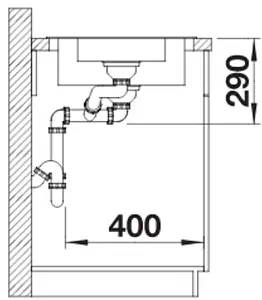 Мойка кухонная Blanco Livit II 6 S 100 нержавеющая сталь 526623 Мойка кухонная Blanco Livit II 6 S 100 нержавеющая сталь 526623, 4