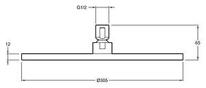 Лейка верхнего душа Jacob Delafon Katalyst хром E13690-CP Лейка верхнего душа Jacob Delafon Katalyst хром E13690-CP, 2