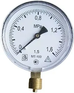 Манометр радиальный Багория МТ-100мм 16 бар ½" 182602363 Манометр радиальный Багория МТ-100мм 16 бар ½" 182602363, 1