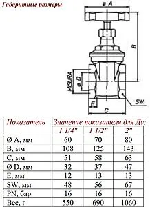 Задвижка клиновая 2"в x 2"в Valtec VT.012.RG.09 Задвижка клиновая 2"в x 2"в Valtec VT.012.RG.09, 2