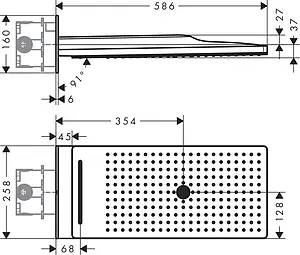 Лейка верхнего душа Hansgrohe Rainmaker Select 580 3jet белое стекло/хром 24001400 Лейка верхнего душа Hansgrohe Rainmaker Select 580 3jet белое стекло/хром 24001400, 2