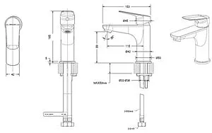 Смеситель для раковины Bravat Rhein хром F1429564CP-9-ENG Смеситель для раковины Bravat Rhein хром F1429564CP-9-ENG, 2