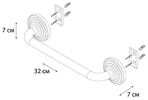 Поручень Fixsen Retro бронза FX-83817 Поручень Fixsen Retro бронза FX-83817, 3
