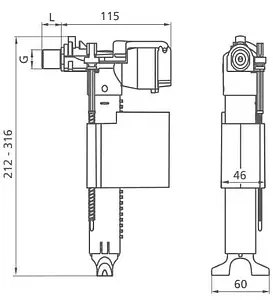 Заливной клапан для бачка ½" латунь боковой Sanit 510 25.007.00..0002 Заливной клапан для бачка ½" латунь боковой Sanit 510 25.007.00..0002, 2