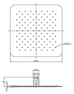 Лейка верхнего душа Ravak Chrome 982.00 хром X07P016 Лейка верхнего душа Ravak Chrome 982.00 хром X07P016, 2