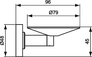 Мыльница Ideal Standard IOM хром A9129AA Мыльница Ideal Standard IOM хром A9129AA, 2
