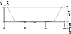 Ванна акриловая Bas Мале 180х80 В 00125 Ванна акриловая Bas Мале 180х80 В 00125, 4