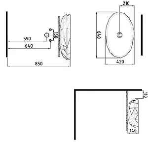 Раковина Bien Moly 64 белый MLLG06201FD0W3000 Раковина Bien Moly 64 белый MLLG06201FD0W3000, 2
