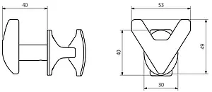 Крючок двойной белый Terma Vip TGWBI005 Крючок двойной белый Terma Vip TGWBI005, 2