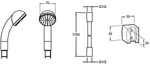 Душевой набор Jacob Delafon Eco хром E14321-CP Душевой набор Jacob Delafon Eco хром E14321-CP, 2