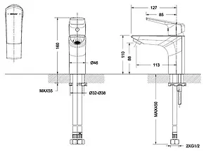 Смеситель для раковины Bravat Real хром F1121179CP Смеситель для раковины Bravat Real хром F1121179CP, 2