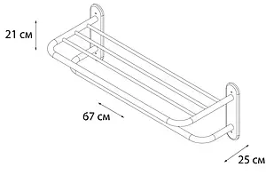 Полка для полотенец Fixsen Hotel хром FX-31015 Полка для полотенец Fixsen Hotel хром FX-31015, 3