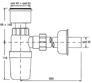 Сифон для писсуара Mc Alpine HC2P Сифон для писсуара Mc Alpine HC2P, 2