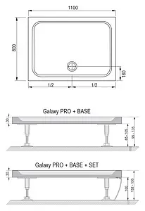 Поддон для душа Ravak Gigant Pro 110х80 Chrome XA04D401010 Поддон для душа Ravak Gigant Pro 110х80 Chrome XA04D401010, 3