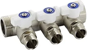 Коллектор запорный проходной 3 отвода 1"в/н x ½"к Uni-fitt 424N4230 Коллектор запорный проходной 3 отвода 1"в/н x ½"к Uni-fitt 424N4230, 2