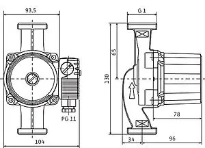 Насос циркуляционный Wilo Star-RS 25/6-130-RK 9168934 Насос циркуляционный Wilo Star-RS 25/6-130-RK 9168934, 3