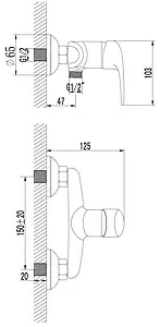 Смеситель для душа Lemark Pramen хром LM3303C Смеситель для душа Lemark Pramen хром LM3303C, 2