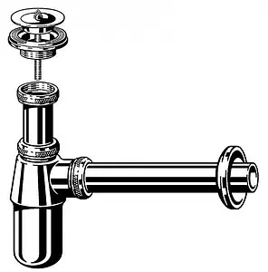 Сифон бутылочный для раковины Viega 5755 хром 366681 Сифон бутылочный для раковины Viega 5755 хром 366681, 5