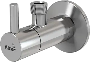 Кран шаровый угловой с фильтром ½"н x ⅜"н хром AlcaPlast ARV001 Кран шаровый угловой с фильтром ½"н x ⅜"н хром AlcaPlast ARV001, 1