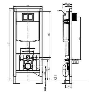 Инсталляция для подвесного унитаза отдельностоящая Sanit INEO PLUS 90.724.00..0000 Инсталляция для подвесного унитаза отдельностоящая Sanit INEO PLUS 90.724.00..0000, 2