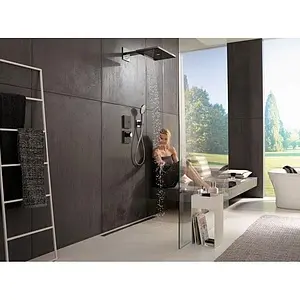Вентиль переключающий на 3 потребителя Hansgrohe ShowerSelect Glass чёрный/хром 15736600 Вентиль переключающий на 3 потребителя Hansgrohe ShowerSelect Glass чёрный/хром 15736600, 3