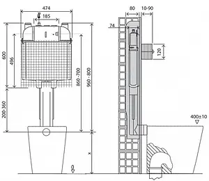 Смывной бачок скрытого монтажа BelBagno BB025-CS Смывной бачок скрытого монтажа BelBagno BB025-CS, 2