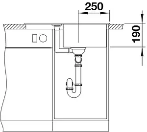 Мойка кухонная Blanco Metra 45 S Compact 68 кофе 519581 Мойка кухонная Blanco Metra 45 S Compact 68 кофе 519581, 3