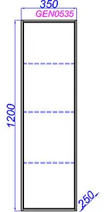 Шкаф-пенал подвесной Aqwella Genesis 35 белый GEN0535W Шкаф-пенал подвесной Aqwella Genesis 35 белый GEN0535W, 2