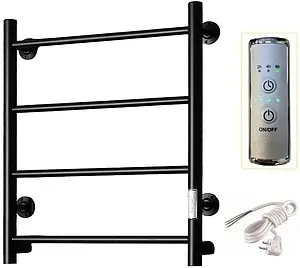 Полотенцесушитель электрический лесенка Тругор Аспект Пэк сп 1 60х50 черный матовый ВГП Полотенцесушитель электрический лесенка Тругор Аспект Пэк сп 1 60х50 черный матовый ВГП, 3